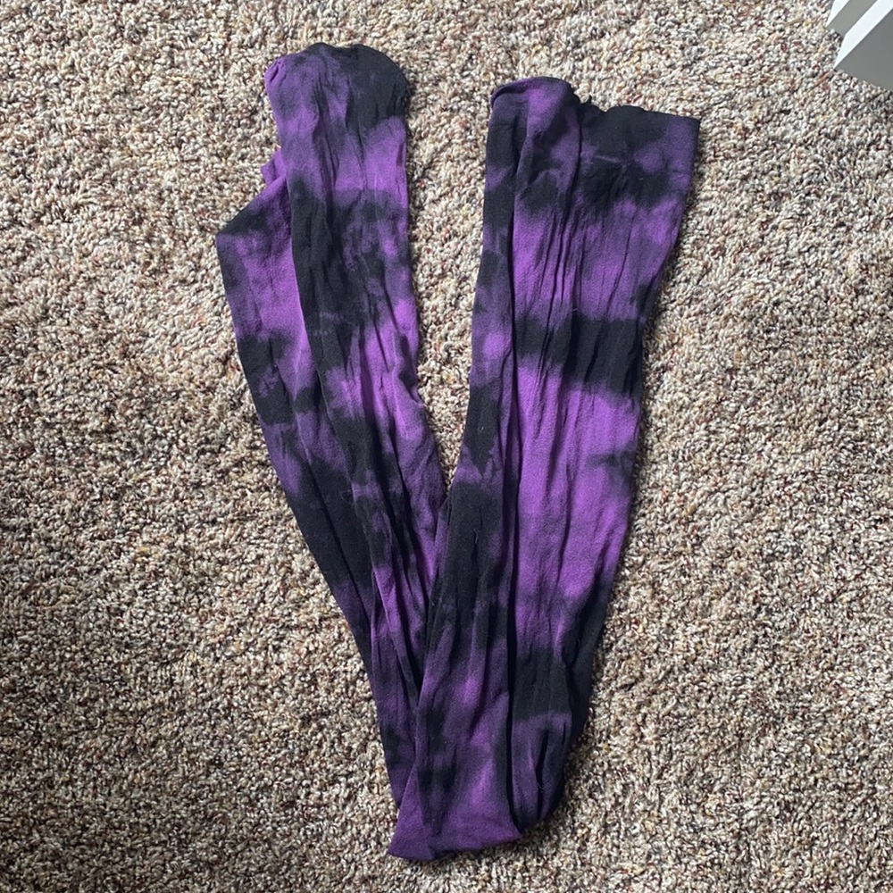 Purple and Black Stockings